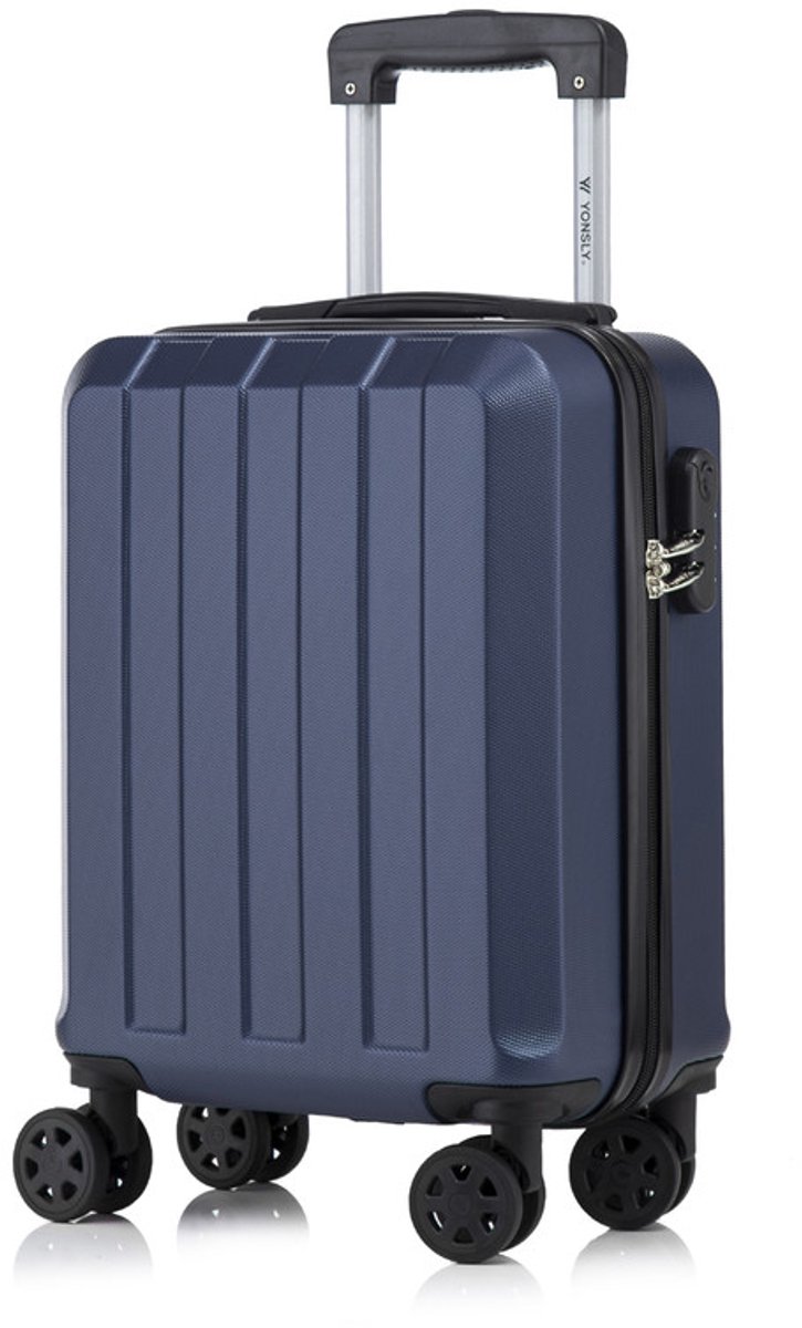 YONSLY Handbagage Koffer - 46x31x20 cm - Reiskoffer 25L - Donkerblauw