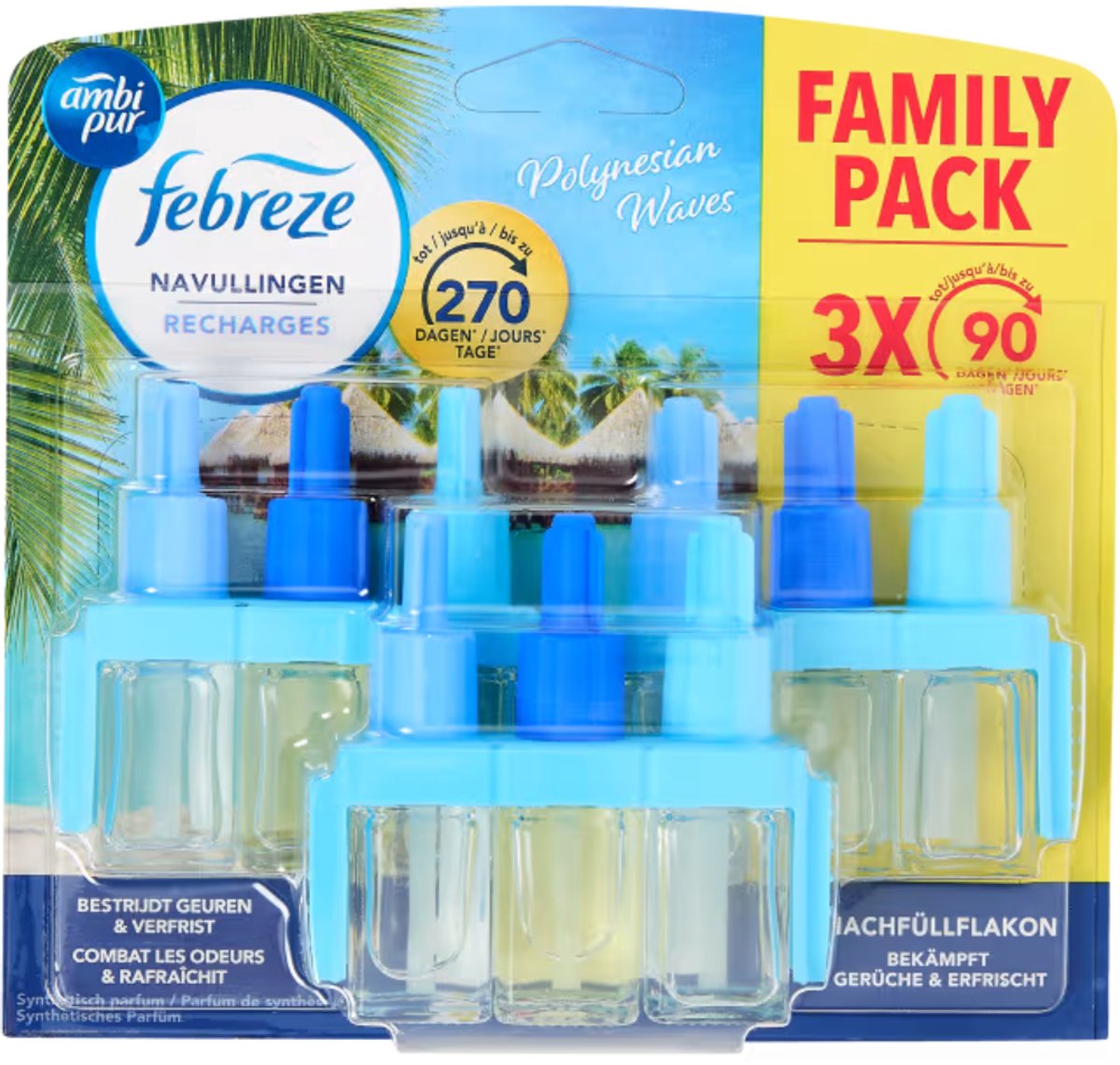 Ambi Pur Febreze navullingen Polynesian Waves 3 stuks