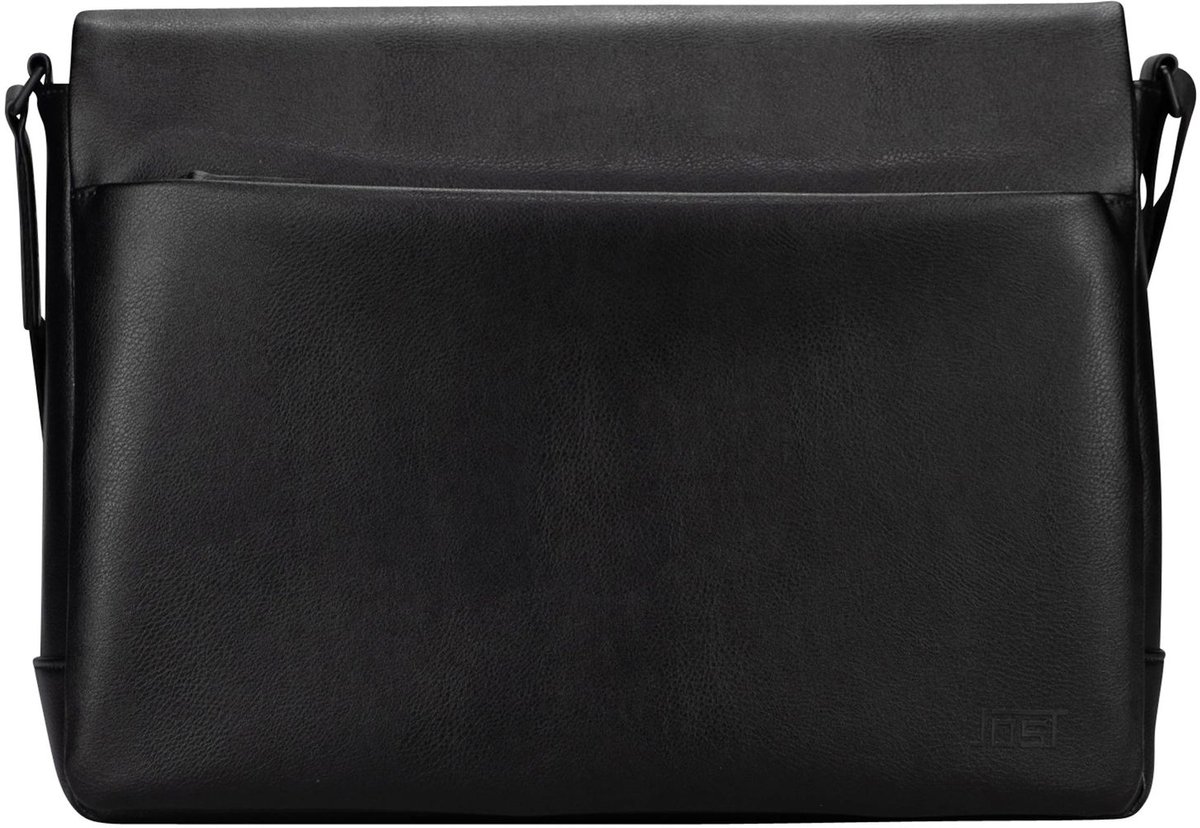 JOST schoudertas laptoptas met laptopvak Riga Shoulder Bag Black zwart