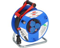 Brennenstuhl Garant IP44 kabelhaspel, 50m - speciaal plastic (kortstondig buitengebruik) - MADE IN GERMANY - blauw