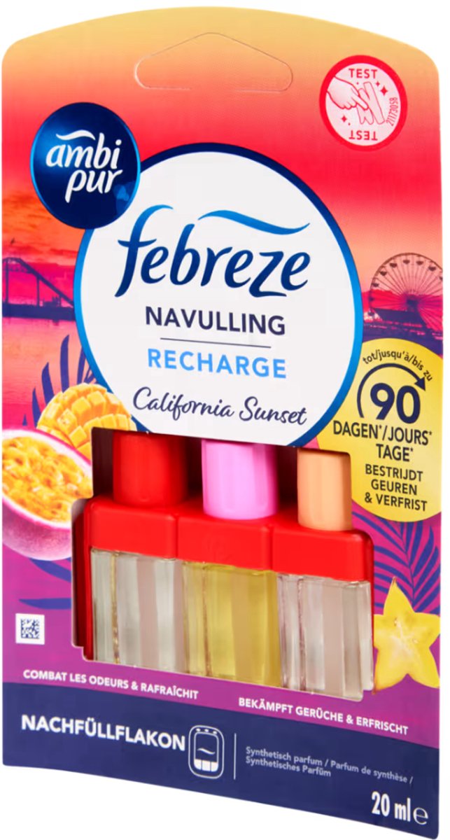 Ambi Pur Febreze elektrische luchtverfrisser navulling California Sunset 20 ml