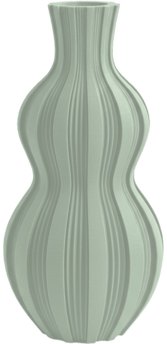 Layvo Jorik Vaas - Salie - 20 cm - droogbloemen vaas - moderne vaas - gerecycled plastic
