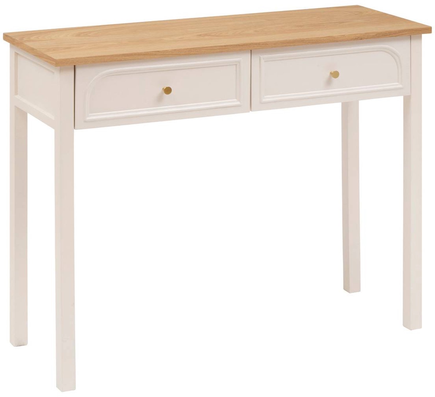 Atmosphera Créateur d'intérieur® Console met 2 laden van grenenhout MOHEA Ivoire