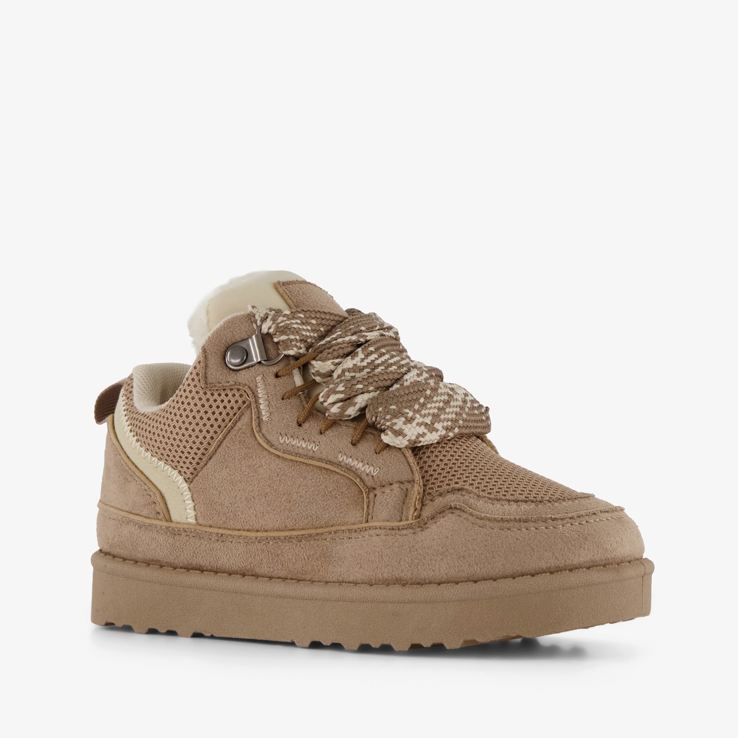 Braqeez meisjes sneakers beige - Maat 34 - Uitneembare zool