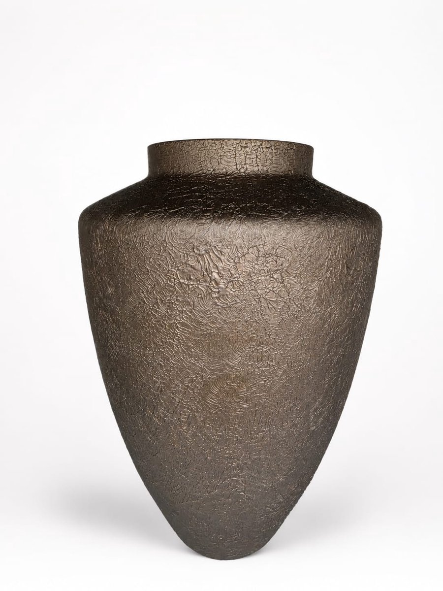 Terroso® Julia - Handgemaakte Glazen Vaas - Bloemenvaas - Dark - Interieur Woondecoratie - 36 cm Hoog