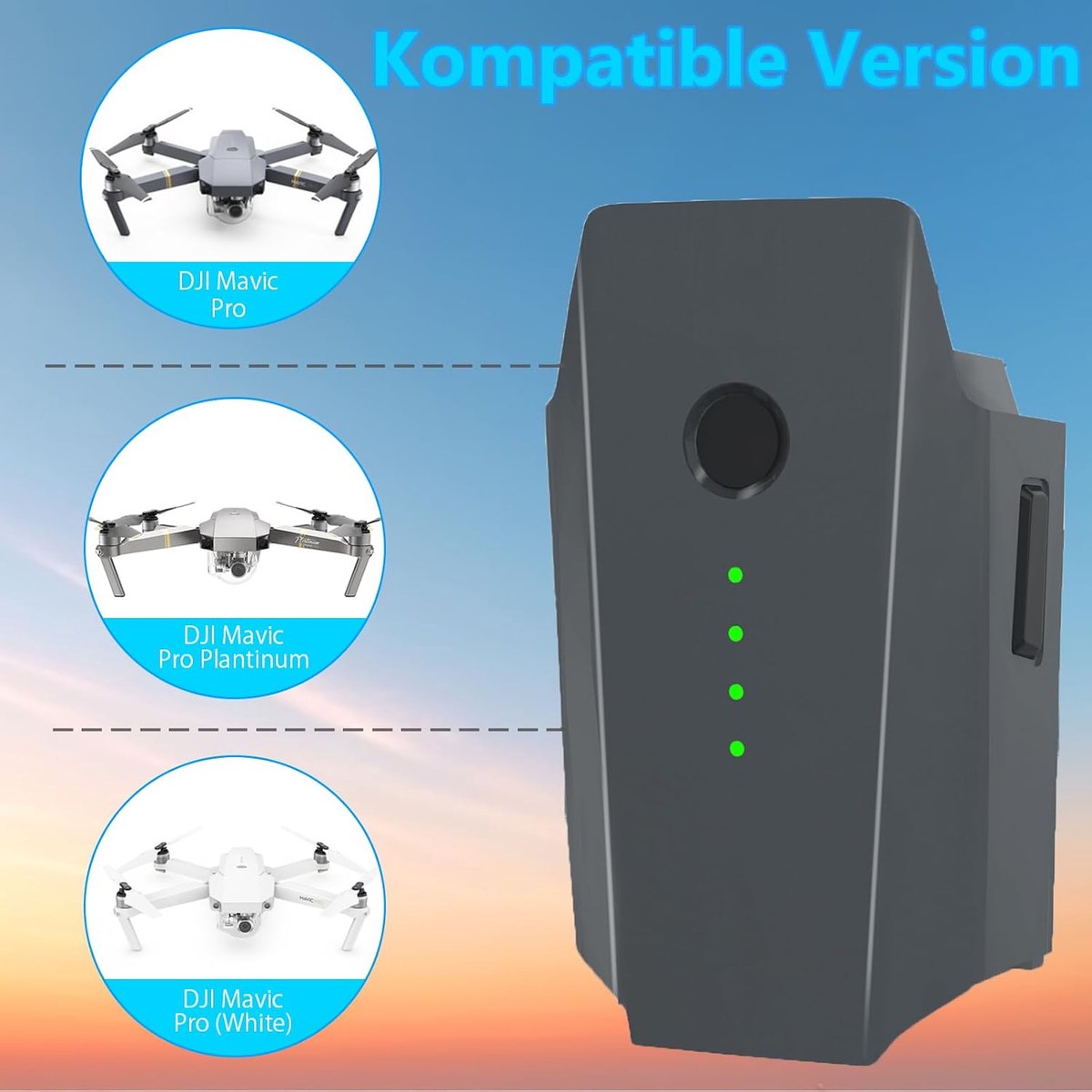2 stuks Mavic Pro accu, 11,4 V 3830 mAh Intelligent Flight reserveaccu voor DJI Mavic Pro Platinum, Alpine, White Drone (niet geschikt voor Mavic 2) – foto 2
