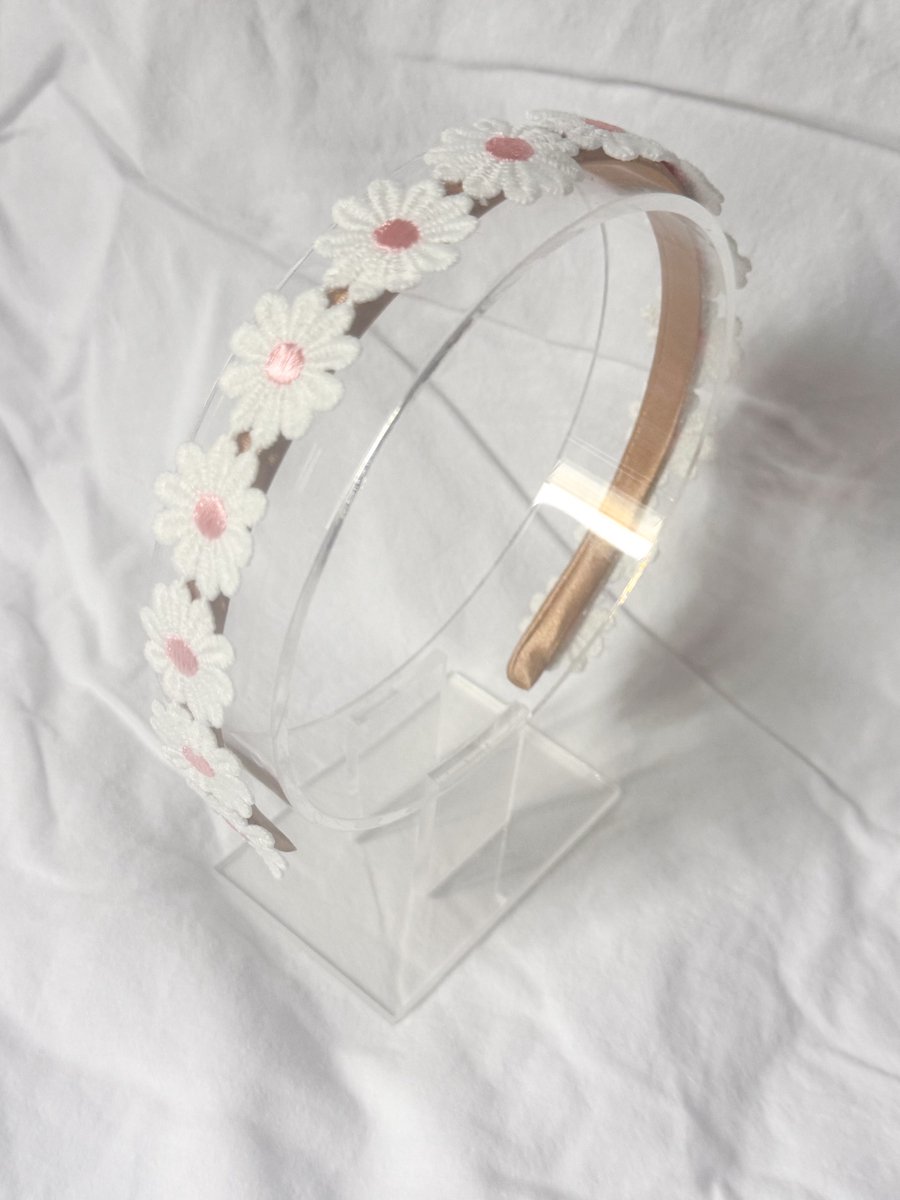 Diadeem Madelief - Licht Roze - Haarbandje met Bloemen - Haarbanden voor Meisjes - Haaraccessoires voor Kinderen