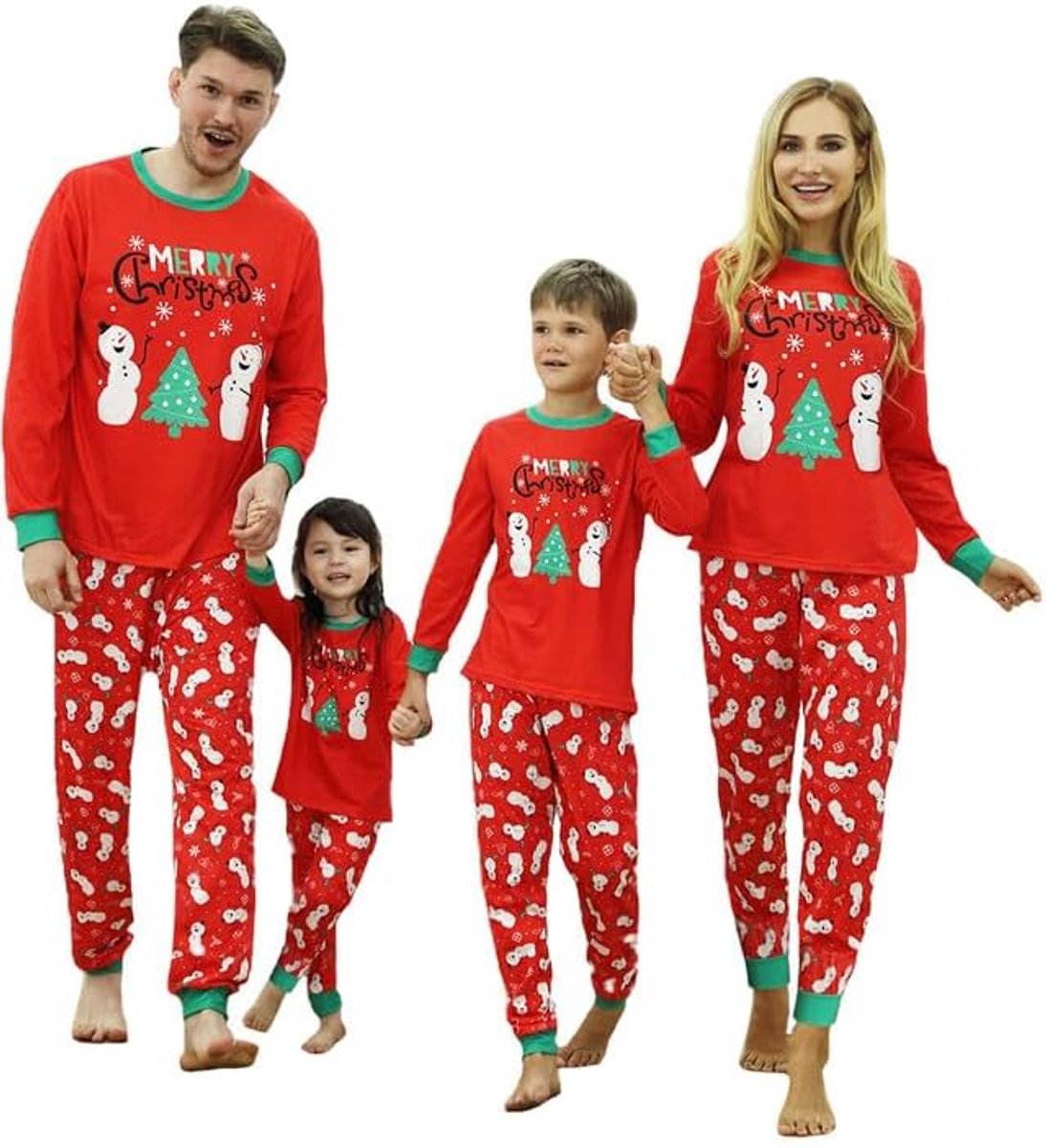 Pyjama's voor het hele gezin, kerstpyjama's voor het hele gezin, kerstpyjama's dezelfde set, uniseks afbeeldingen voor dames, heren, meisjes, jongens, meisjes, jongens en meisjes
