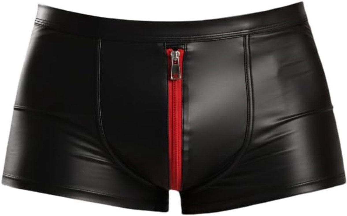 Biker Shorts Met Ritssluiting Aan De Voorkant, Wetlook Sportbroek Voor Meisjes, Zwart, Extra Korte Lengte