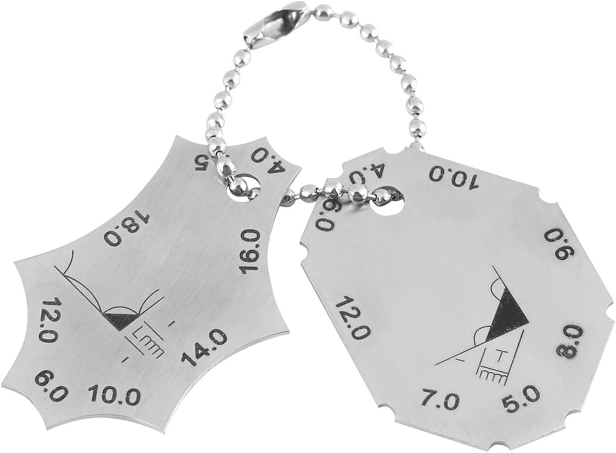 Set, Lasmeter, Wel, Vernier Calipers Hoeklas T-stuk Lassen Keeldiepte Beenlengtemeter Liniaal Tweedelige Gage
