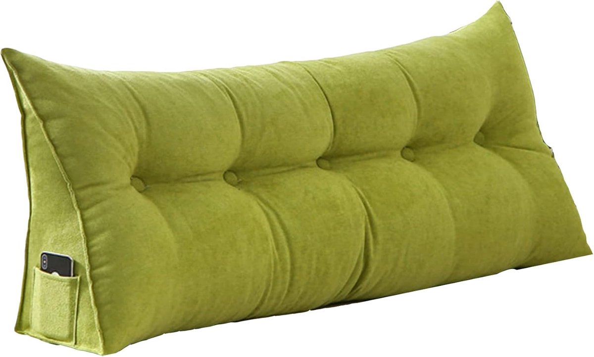 Lendenkussen voor bedbank of bank, 150 x 50 x 20 cm, leesrugkussen met afneembare hoes voor slaapkamer, steunkussen voor hoofdeinde ondersteuning