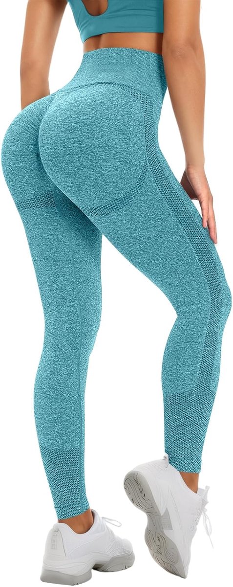 Leggings voor dames, hoge taille, sportlegging, ondoorzichtig, lange billen, push-up, naadloze sportbroek, buikweg, yogabroek voor sport, fitness, gym, workout