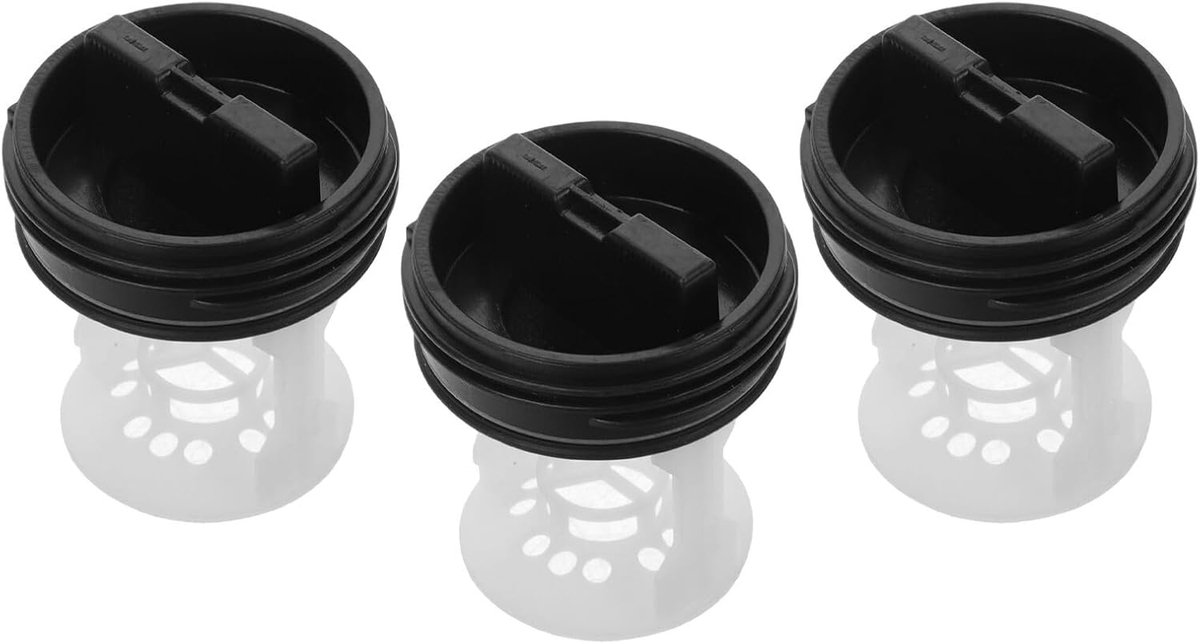 3 Stuks Delige Universele Wasmachine Afvoerpomp Pluisfilter Kunststof Afvoerventiel Plug met Zeef voor Rolwasmachine Afvoerslang Eenvoudig Te Installeren Afvoerseal Accessoires