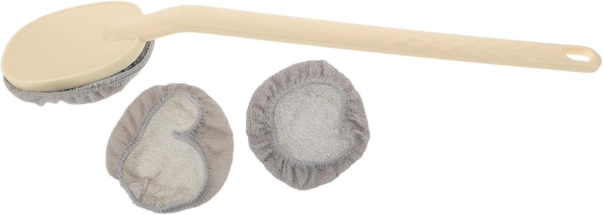 Applicator voor Rug met Lange Handgreep Vervangbare Koppen Zachte Spons voor Massage Geschikt voor Ouderen Vrouwen Mannen Veelzijdige Badborstel voor Huidverzorging
