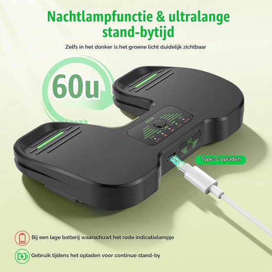Bluetooth Page Turning Pedaal, Draadloze Page Turner, Oplaadbare Bluetooth Voetschakelaar geschikt voor telefoon, Tablets, Kindle, draagbaar voetpedaal geschikt voor iOS en Android — afbeelding 4