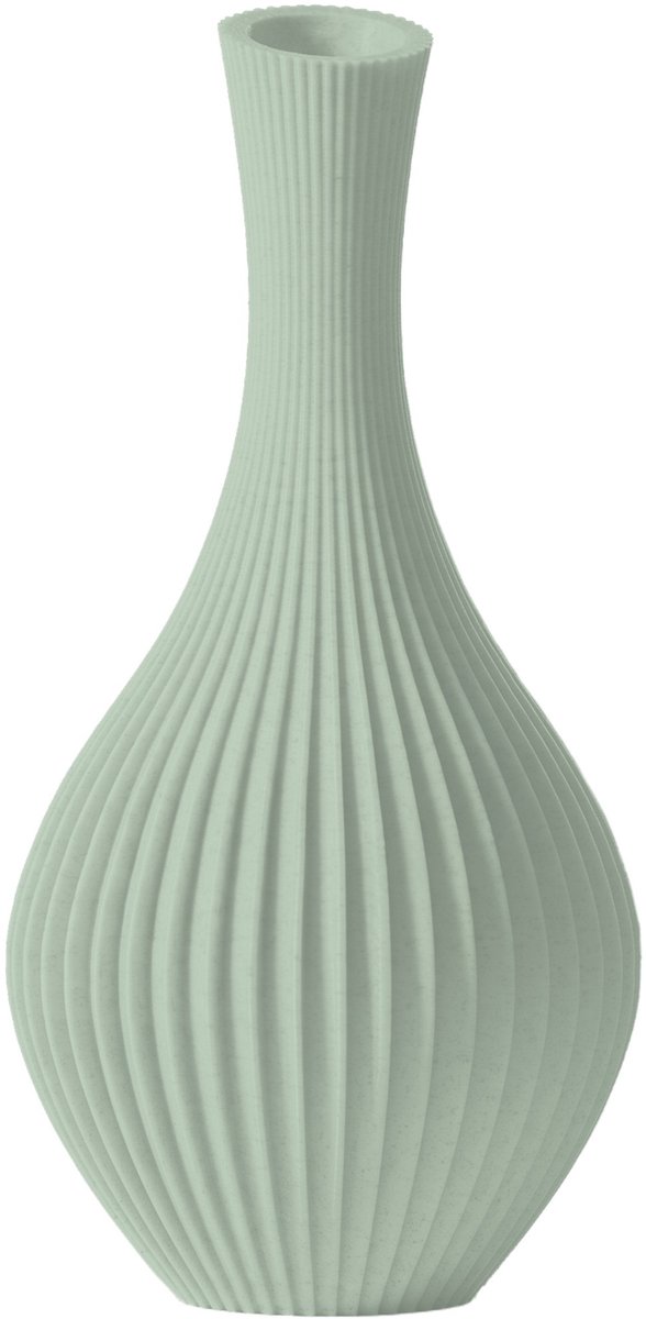 Layvo Elori Vaas - Salie - 20 cm - droogbloemen vaas - japandi - gerecycled plastic