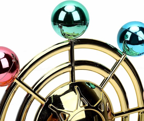 Lyrlody Perpetual Motion Windmolen, ABS Kinetisch Kunstwerk met Draaiende Balansballen, Werkt op Batterijen 21 X 9 X 24 Cm, Thuiskantoor Bureau Decor voor Volwassenen en Decoratiedisplay — afbeelding 2