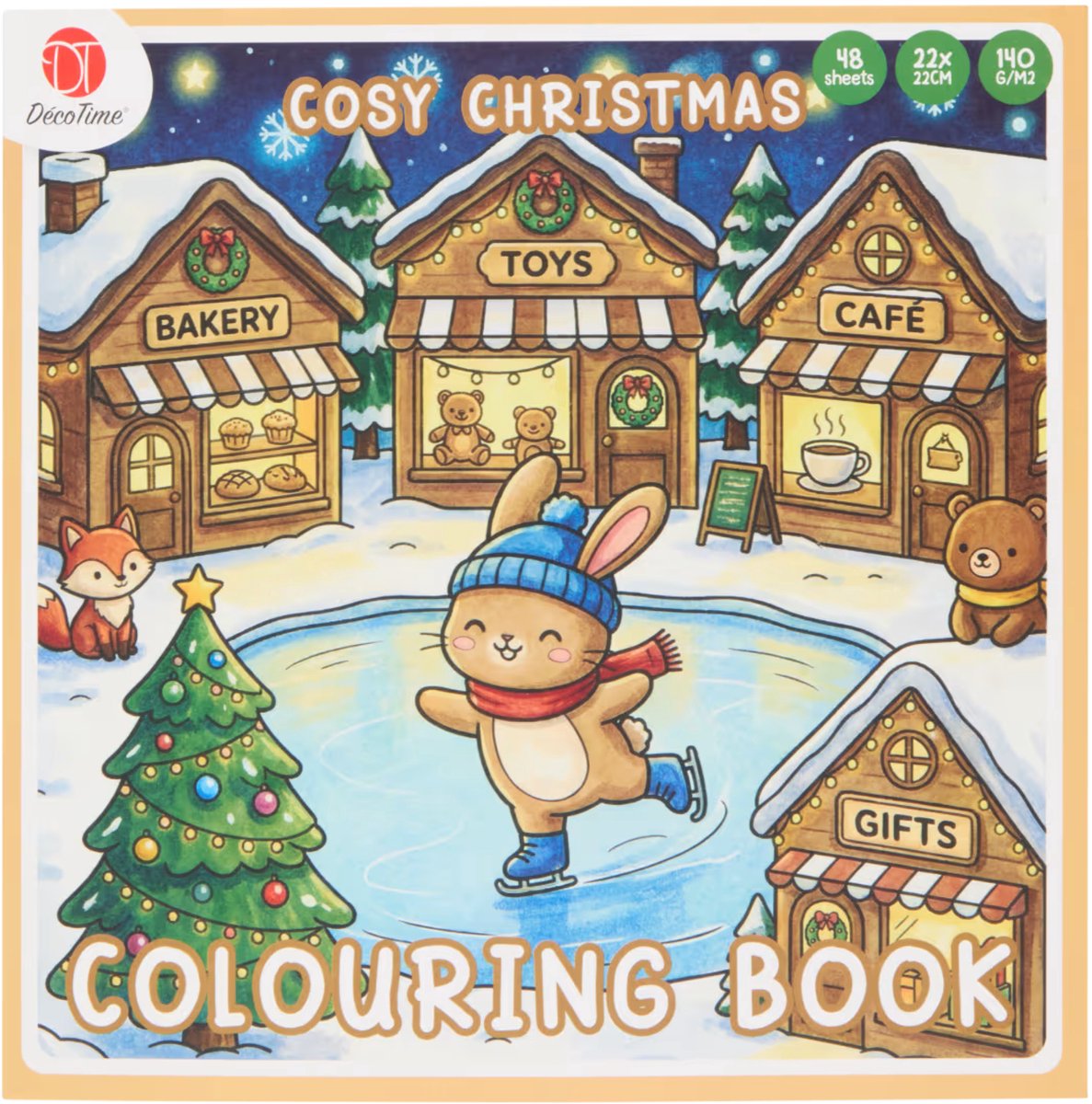 Cozy Christmas - Cozy Coloring Book - 48 Pagina's - Decotime - Batch 2 - Decotime Kleurboek Kerst - Kleurboek Voor Volwassenen - Cozy Kleurboek - Cozy Paris - Cozy Coloring - Cozy Europe - Little Corner - Cozy Friends - Herfst - Cozy Coloring Boek