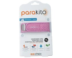 Para'kito - Anti-Muggen Armband Volwassenen - Paars - Navulbaar en Waterbestendig - Natuurlijke Bescherming met Essentiële Oliën - Inclusief 2 Navullingen
