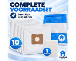 Kleanburg® Stofzuigerzakken voor Inventum SZ300 - 3-laags - 10 stuks + motorfilter