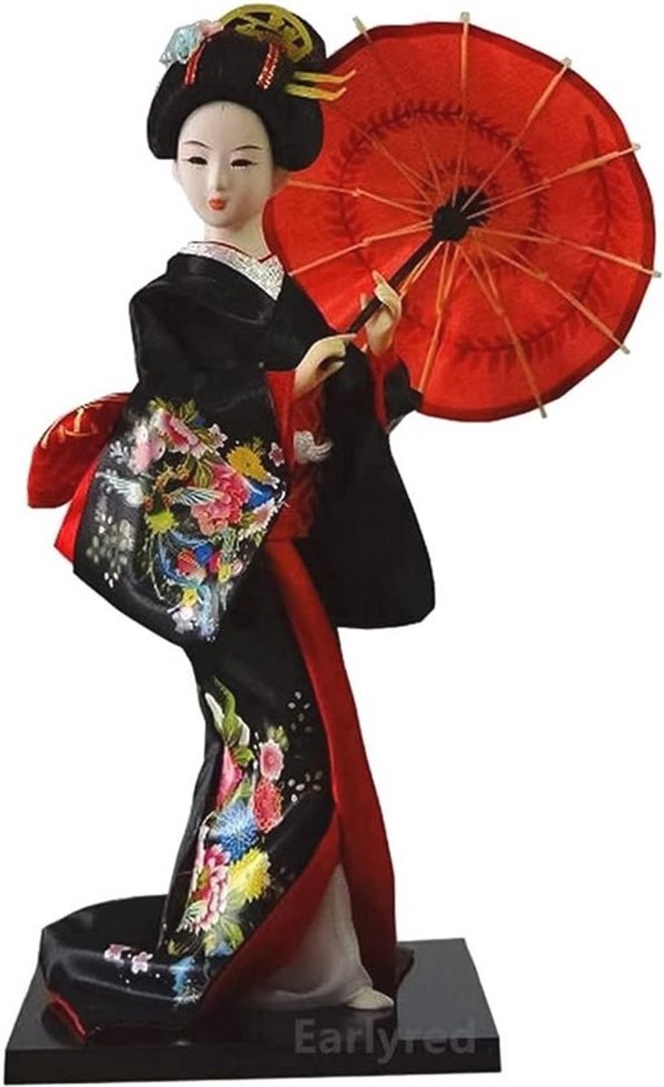 12 inch Japanse geishakimonopop - decoratie of cadeau