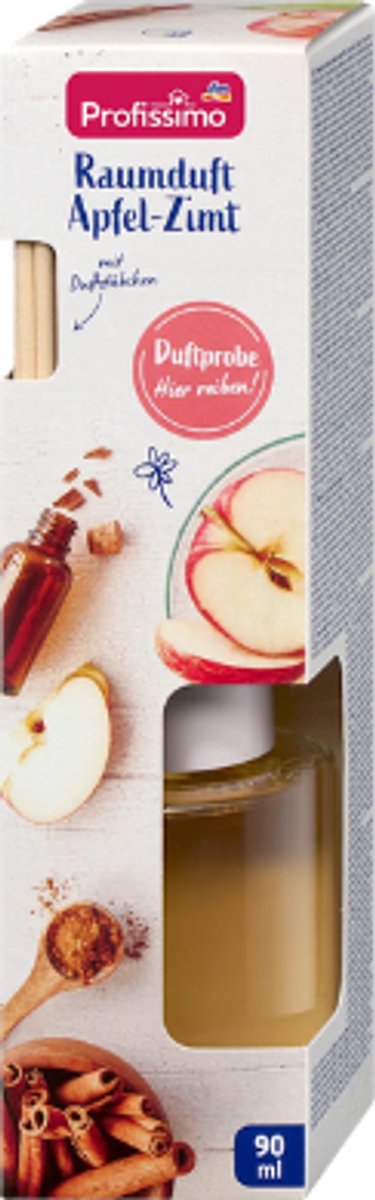 Winter Geurstokjes - Apfel Zimt | 1x 90ml - Appel & Kaneel | Geurverspreider - Herfst & Winter