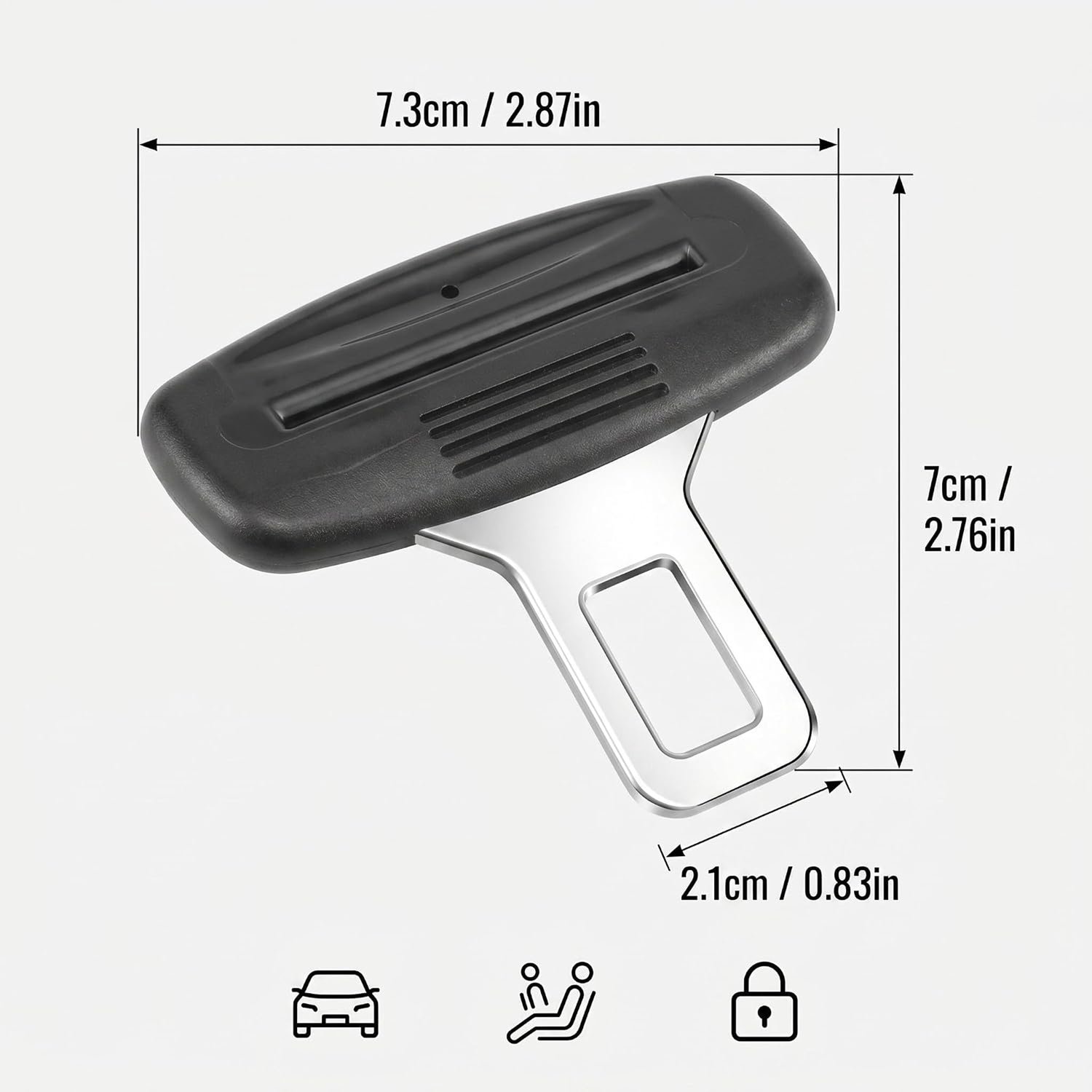 autogordelvergrendeling 2 stuks - universele haak - robuuste stopper - veilig reizen - ShopVlot