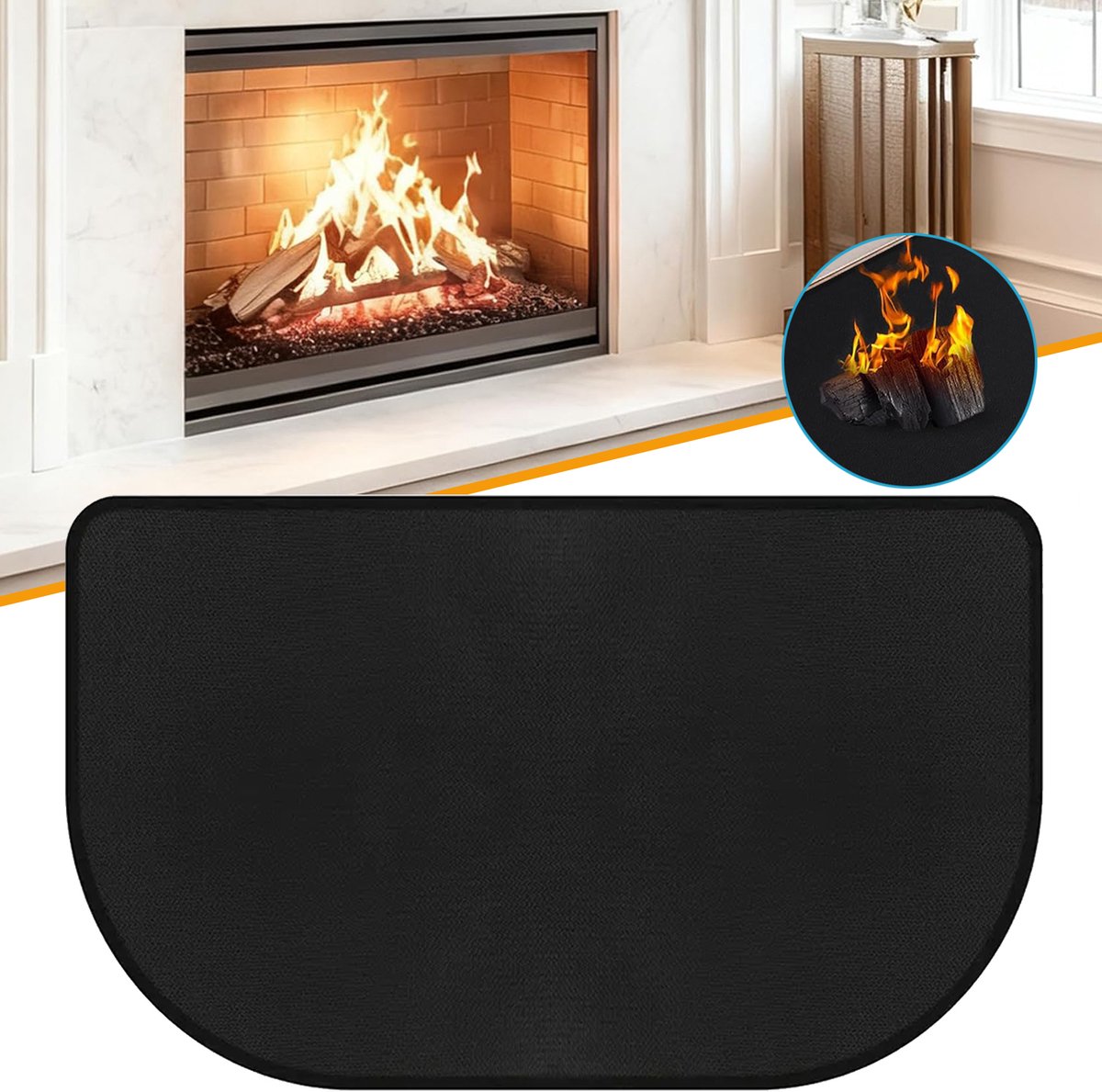 102*50cm Haardkleden - Brandwerende Deken - Brandwerende Haardmat - Brandwerende Ondergrond Voor Vuurschaal Of Kachel