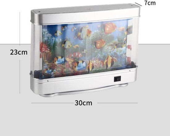 CHICFURN Aquarium Sfeerlamp, decoratieve LED-nachtlamp voor woonkamer, slaapkamer, badkamer, eetkamer, keuken of kantoor, geschikt als cadeau voor bruiloft, feestdag, Nieuwjaar of housewarming, 8 W, EU van CHICFURN — afbeelding 5