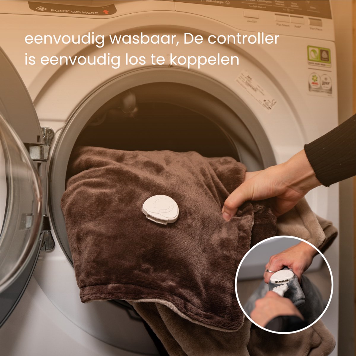 Elektrische warmtedeken fleece 180×130 cm - 10 warmtestanden - Warmyou Luxum XL - Zwart – foto 2