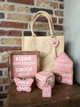 Creaties van hier – Cadeau Tas Hoera een meisje L - Tassel Super girl - Cadeaupakket - Uitdeel cadeaus