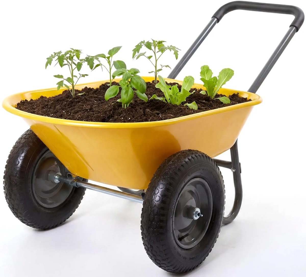 Bresht Kruiwagen - 272 kg draagvermogen - Praktische kiepfunctie - Snelkoppelingsmechanisme - Kunststof - 110 x 55 x 55 cm