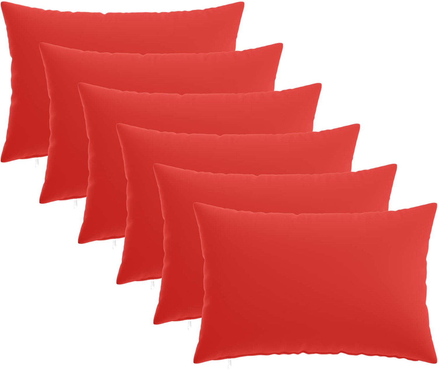 vidaXL Dekenkussen - 6 - st - HEERLEN - Rood - 40 - x - 60 - cm - Polyester