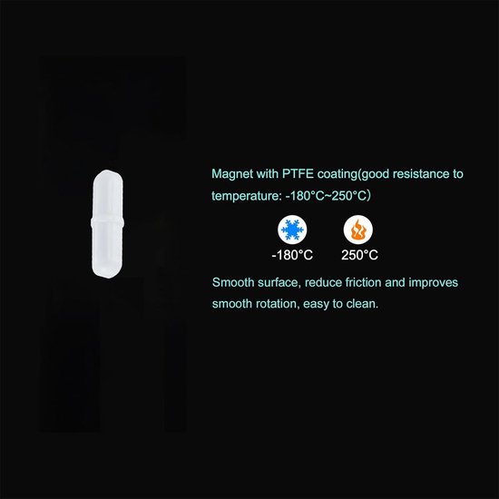 Magnetische Roer Mixer Tap, 30 mm x 8 mm, Ringvorm, PTFE Coating, Wit, Laboratorium, Verpakking van 5, Perfect voor Chemisch Onderzoek en Experimentele Toepassingen — afbeelding 2