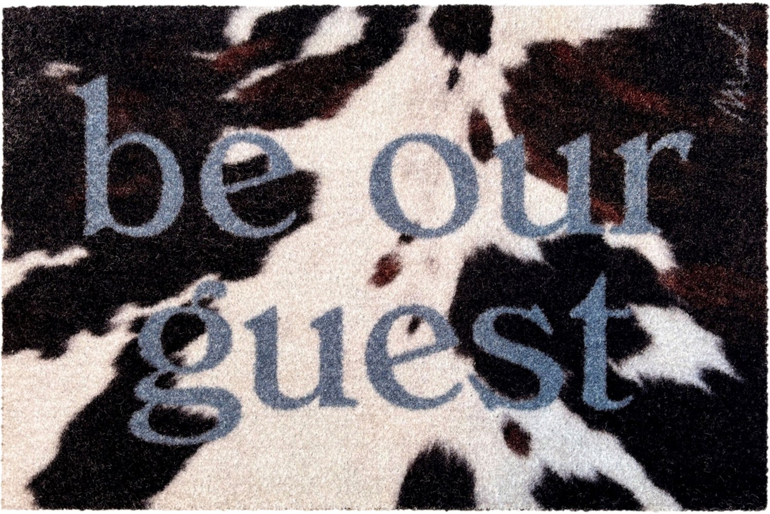 Mad About Mats Luka - be our guest koe - deurmat - schoonloop/scraper - wasbaar - 50x75cm multi
