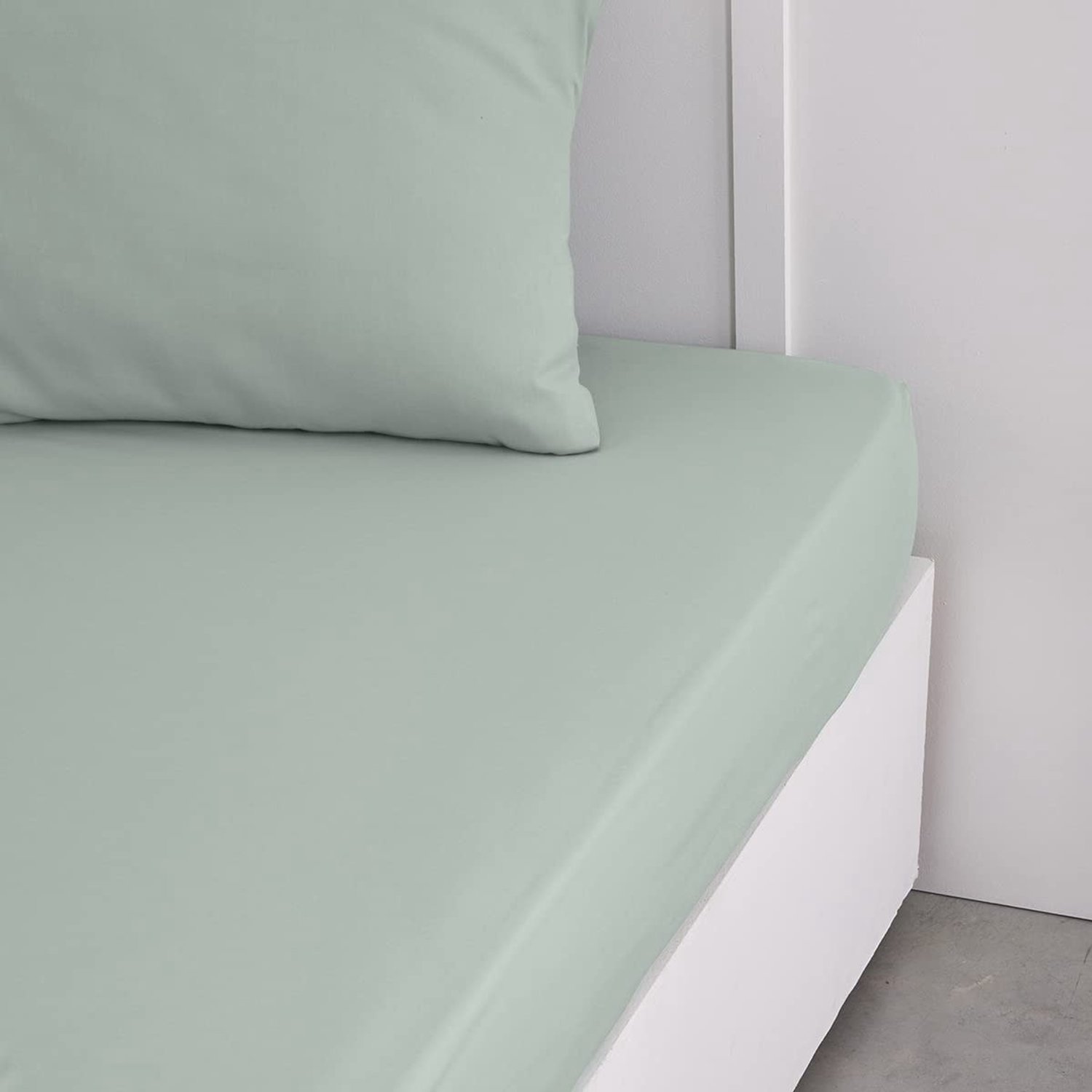 Duraxl Hoeslaken - 100% katoen - Celadon - 160 x 200 cm Groen