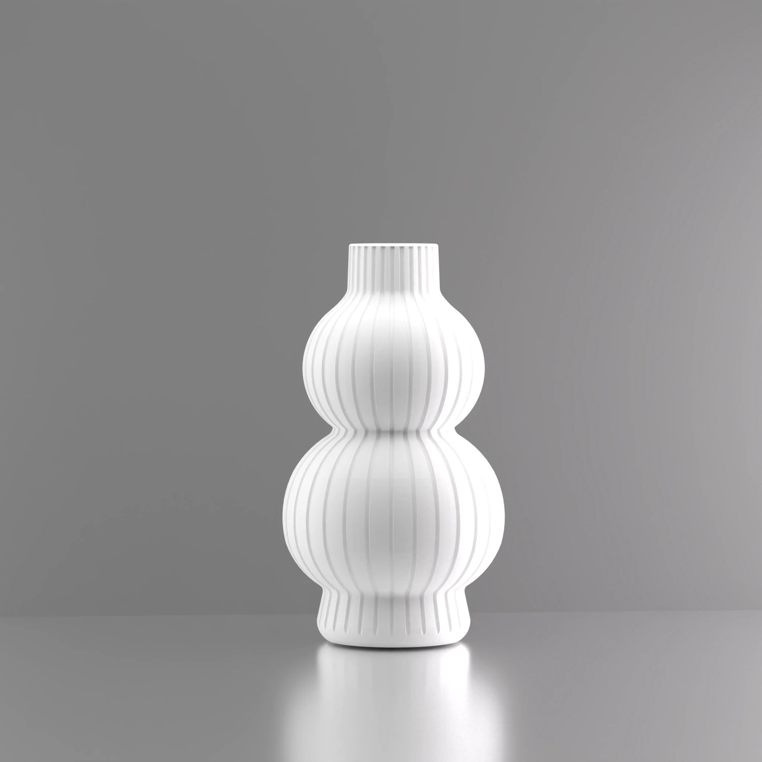 3d-gezellig Julia - Vaas - Waterdicht - Wit - Maat 25 cm - Kunststof - Modern - Bloemenvaas - 100% gerecycled PLA (bioplastic)