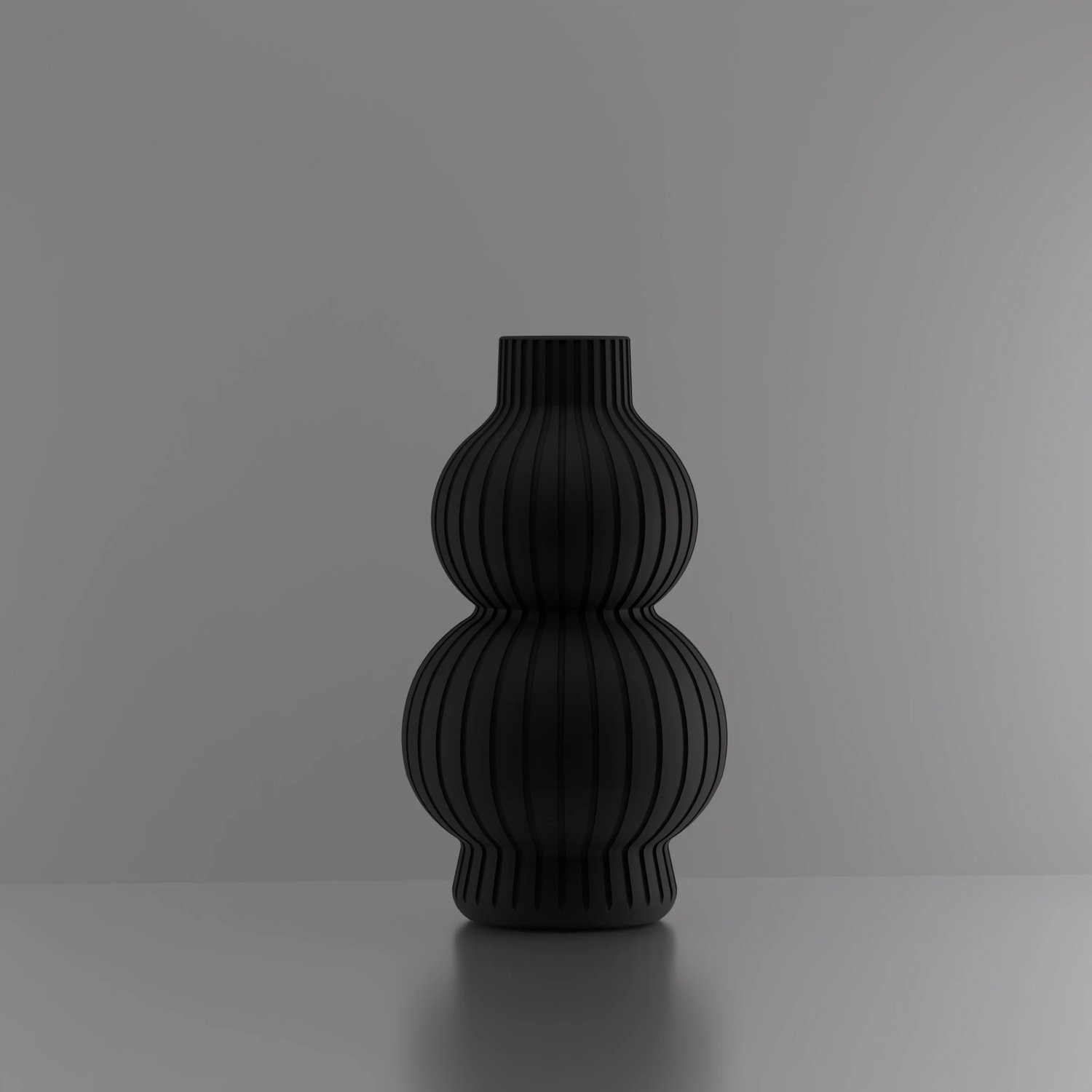 3d-gezellig Julia - Vaas - Waterdicht - Zwart - Maat 25 cm - Kunststof - Modern - Bloemenvaas - 100% gerecycled PLA (bioplastic)