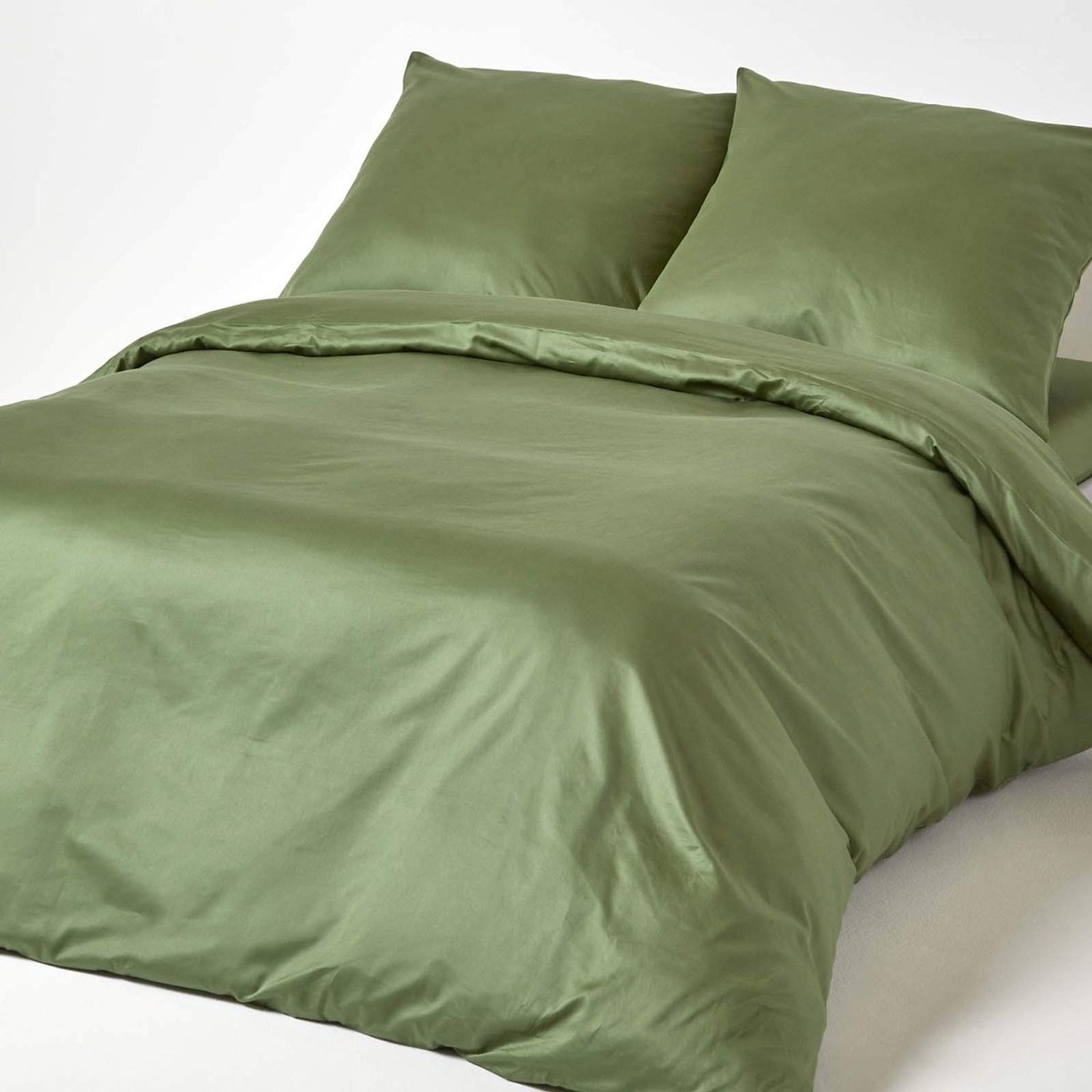 Duraxl Beddengoedset - Egyptisch katoen - 160 x 200 cm - Mosgroen