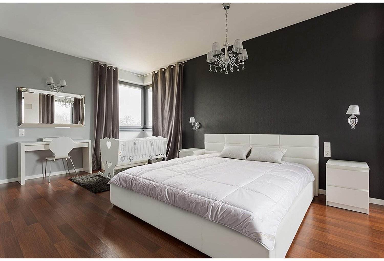 Duraxl Wollen dekbed - 220 x 240 cm - Merino scheerwol - Middelzware 10 tog Wit