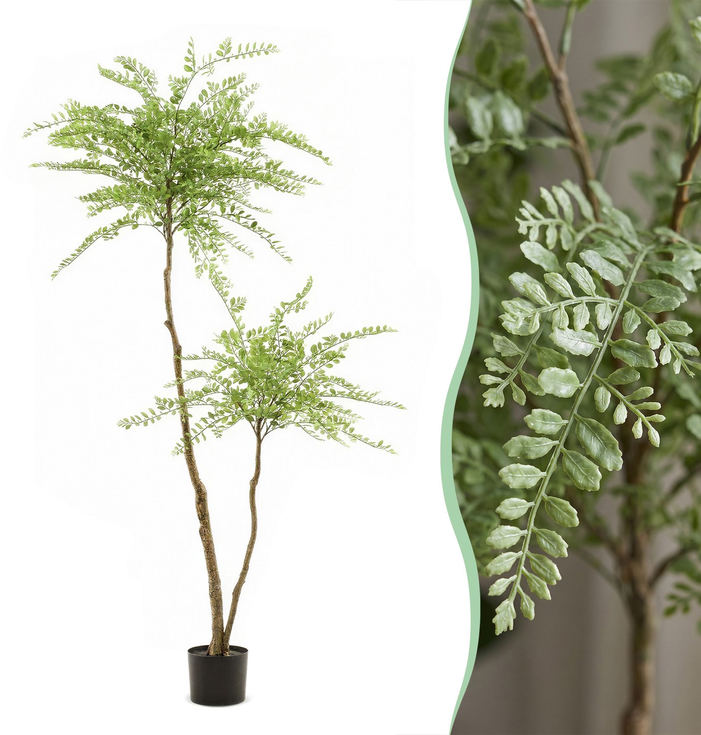 Green Boutiq kunstplant - Sophora tree - Honingboom - 190cm Bruin