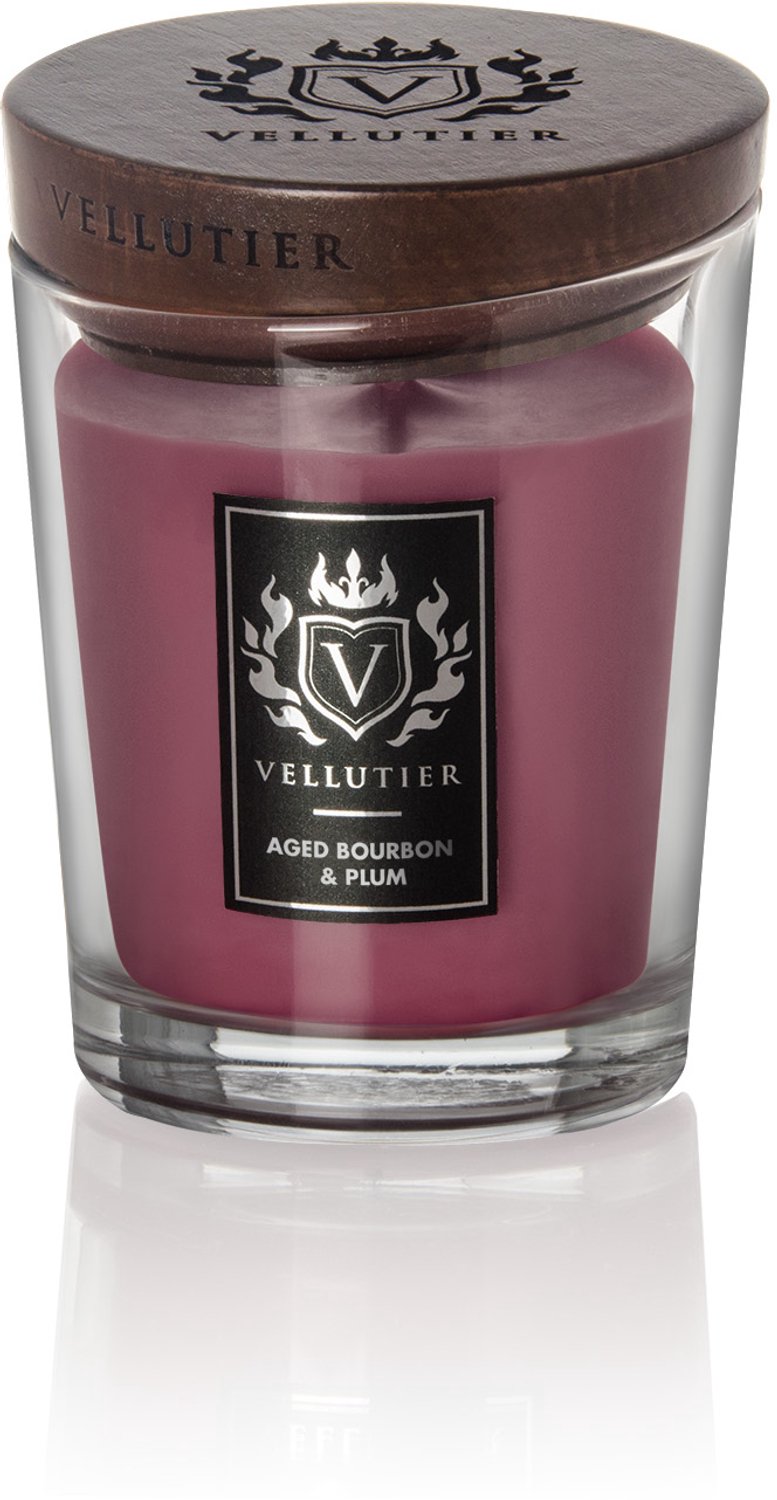 Vellutier Geurkaars Aged Bourbon & Plum - Medium - Tot 70 uur brandtijd Niet gespecificeerd