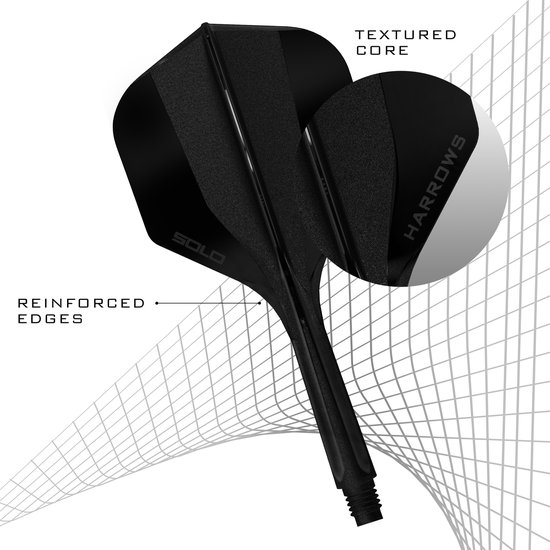 Harrows Solo Black NO2 - Dart Flights van Harrows — afbeelding 4