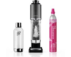 Sodastream Fresh™ plus zwart bruiswatertoestel, inclusief 1L bruiswaterfles en quick connect CO₂ cilinder