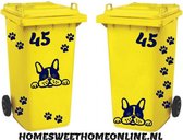 Stickerset hond met huisnummer & hondenpootjes Donker Blauw | Kliko | Rosami