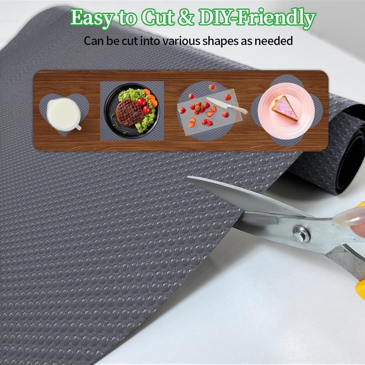 Zindoo Drawer Mat, 44.5 x 150 cm, Non-Slip Mat, Non-Slip Film, Can Be Cut to Size Protector for Drawer, Shelf, Cabinet - ShopVlot