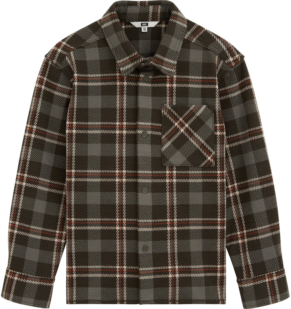WE Fashion Jongens overshirt met ruit