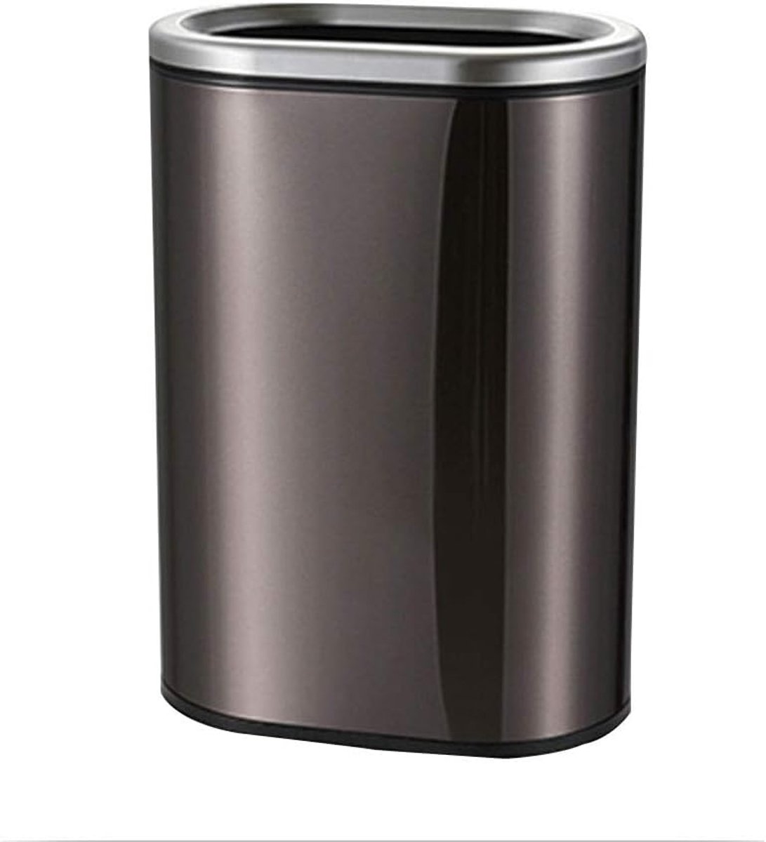 Oval pressure washer trash can stainless steel double bucket household kitchen living room bedroom bathroom narrow - ShopVlot