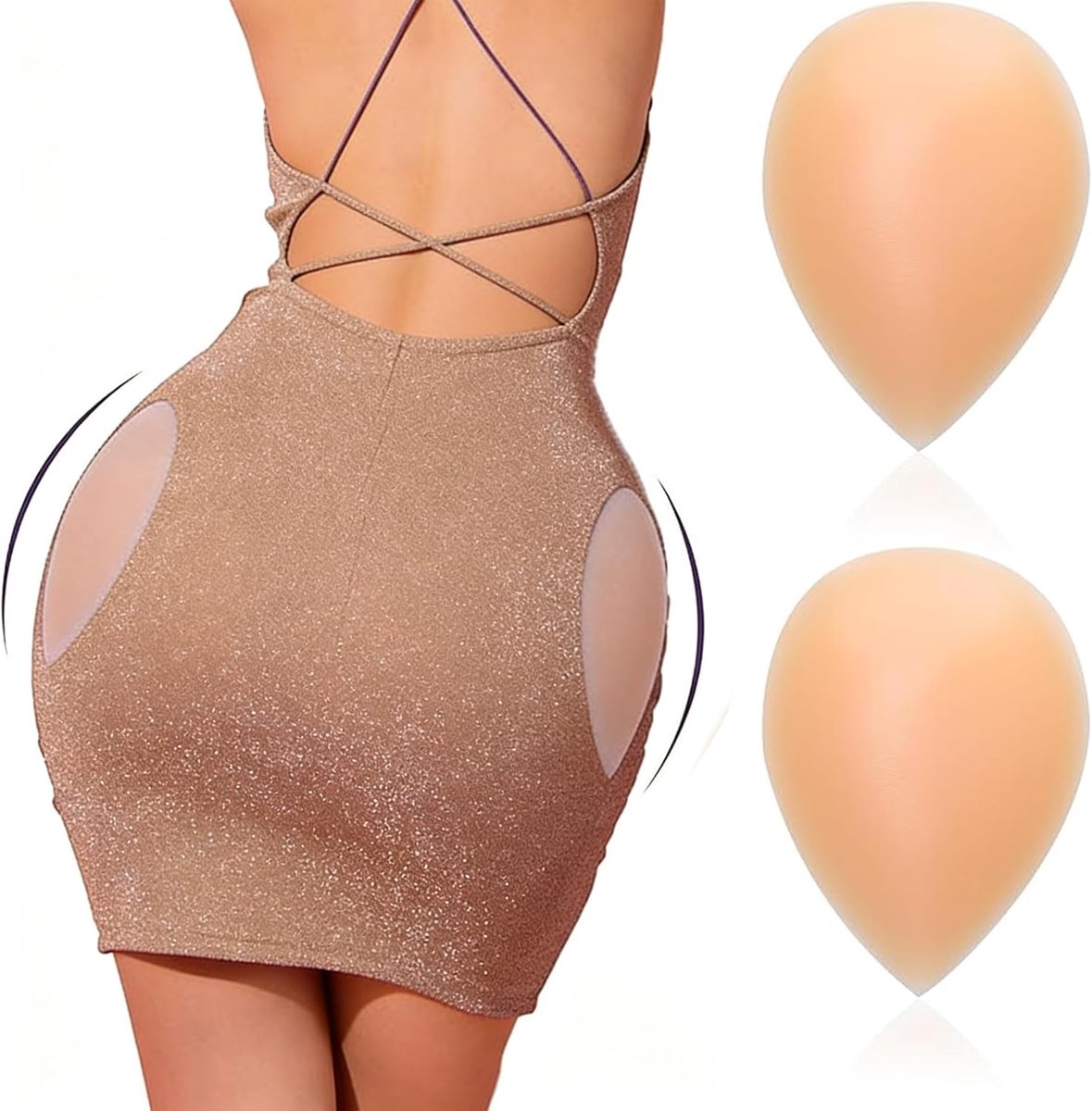 Butt Padding Booty Pads Butt Inserts Fake But Pads Silicone Pads for Firming Butt for Women with Gel on Back for Women - ShopVlot