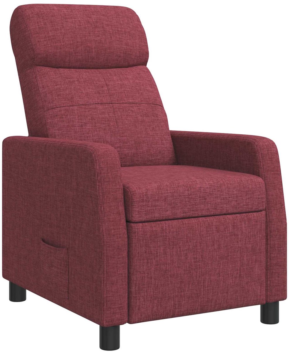 vidaXL Recliner - Wijnrood - Stof